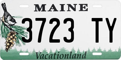 ME license plate 3723TY