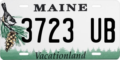 ME license plate 3723UB