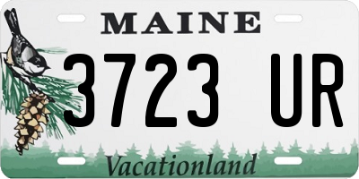 ME license plate 3723UR