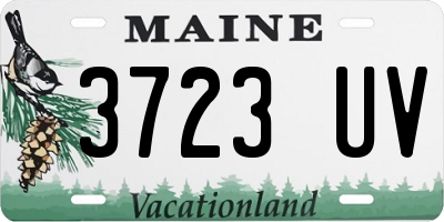 ME license plate 3723UV