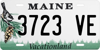 ME license plate 3723VE