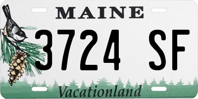 ME license plate 3724SF