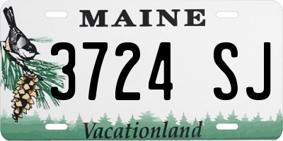 ME license plate 3724SJ