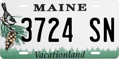 ME license plate 3724SN