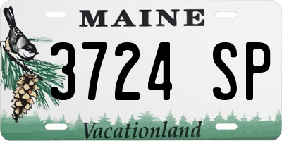 ME license plate 3724SP