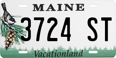 ME license plate 3724ST