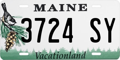 ME license plate 3724SY