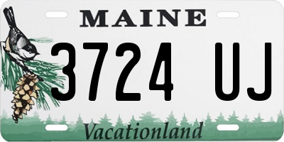 ME license plate 3724UJ
