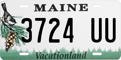 ME license plate 3724UU