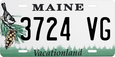 ME license plate 3724VG