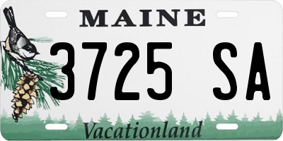 ME license plate 3725SA