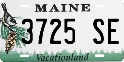 ME license plate 3725SE