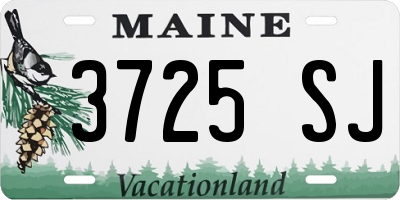 ME license plate 3725SJ