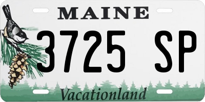 ME license plate 3725SP