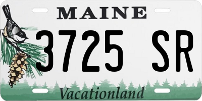 ME license plate 3725SR