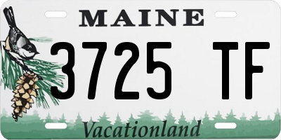 ME license plate 3725TF