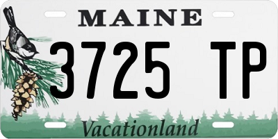 ME license plate 3725TP