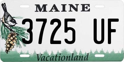 ME license plate 3725UF