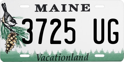 ME license plate 3725UG