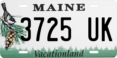 ME license plate 3725UK