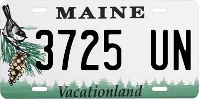 ME license plate 3725UN