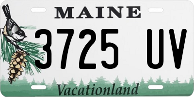 ME license plate 3725UV