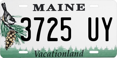 ME license plate 3725UY