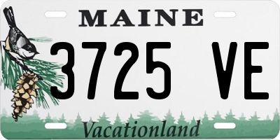 ME license plate 3725VE
