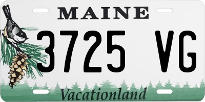 ME license plate 3725VG