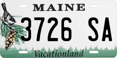 ME license plate 3726SA