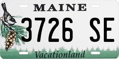 ME license plate 3726SE