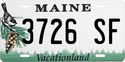 ME license plate 3726SF