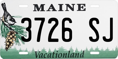 ME license plate 3726SJ