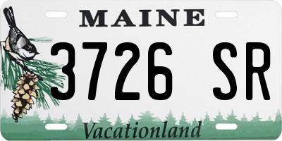 ME license plate 3726SR