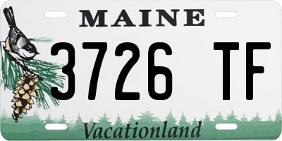 ME license plate 3726TF