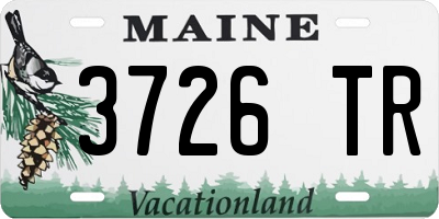 ME license plate 3726TR