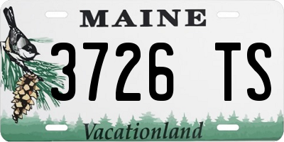 ME license plate 3726TS
