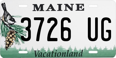 ME license plate 3726UG