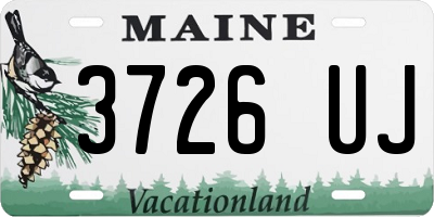 ME license plate 3726UJ
