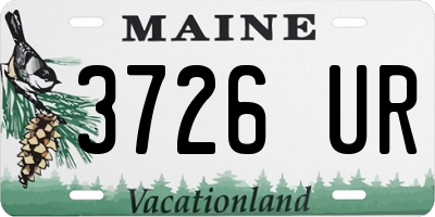 ME license plate 3726UR