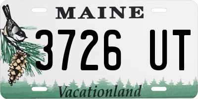 ME license plate 3726UT