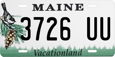 ME license plate 3726UU