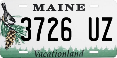 ME license plate 3726UZ