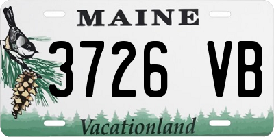 ME license plate 3726VB