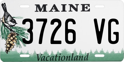 ME license plate 3726VG