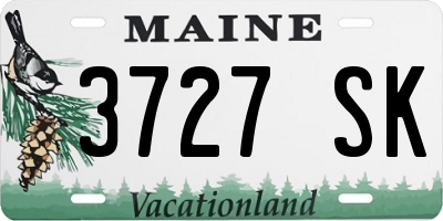ME license plate 3727SK