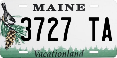 ME license plate 3727TA