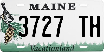 ME license plate 3727TH
