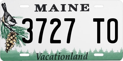 ME license plate 3727TO