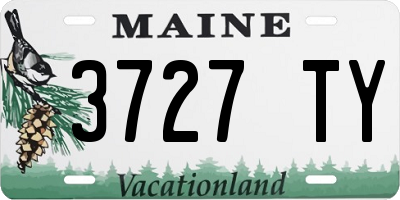 ME license plate 3727TY